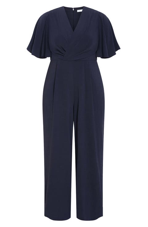 Braelynn Short Sleeve Jumpsuit (Plus)