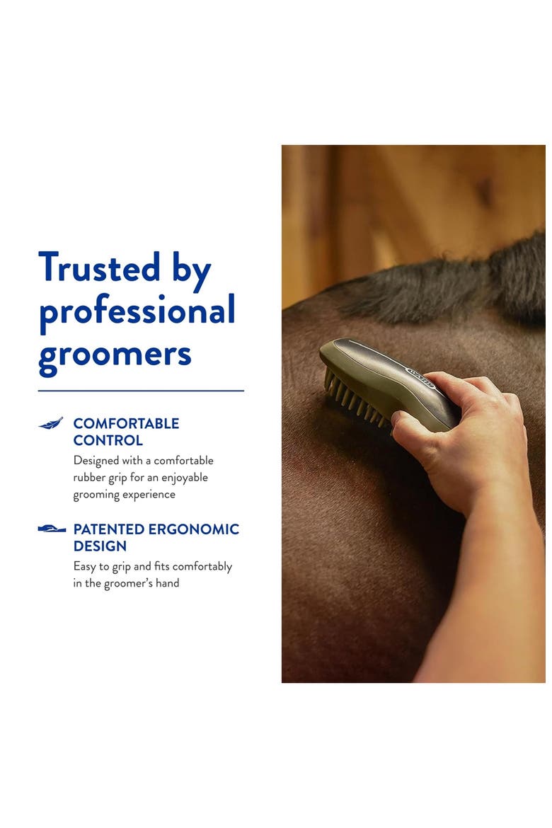 Rubber Curry Comb for Horse Grooming with Design to Remove Dirt, Mud, and Loose Hair, Alternate, color, Black