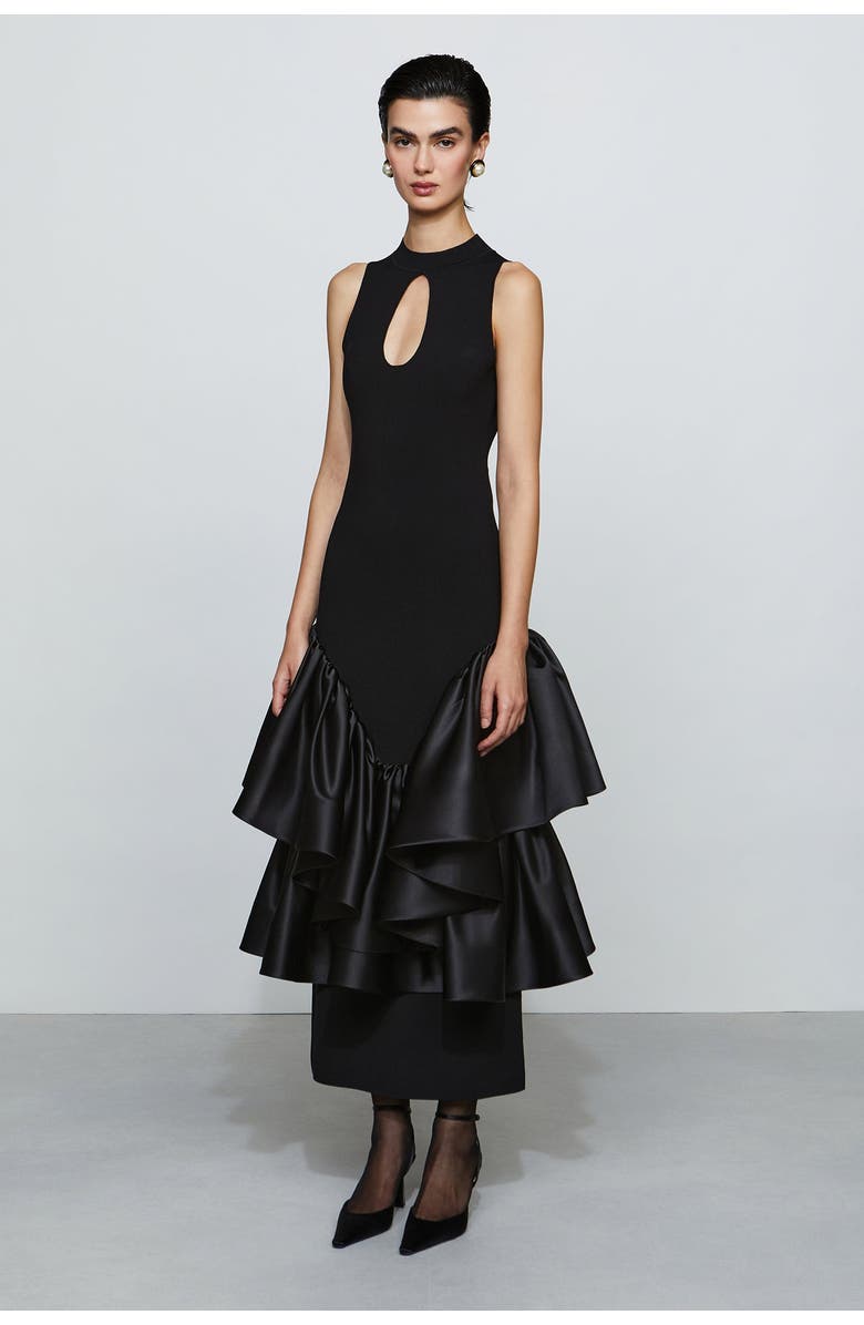 Et Ochs Antoinette Knit Combo Dress, Alternate, color, Black