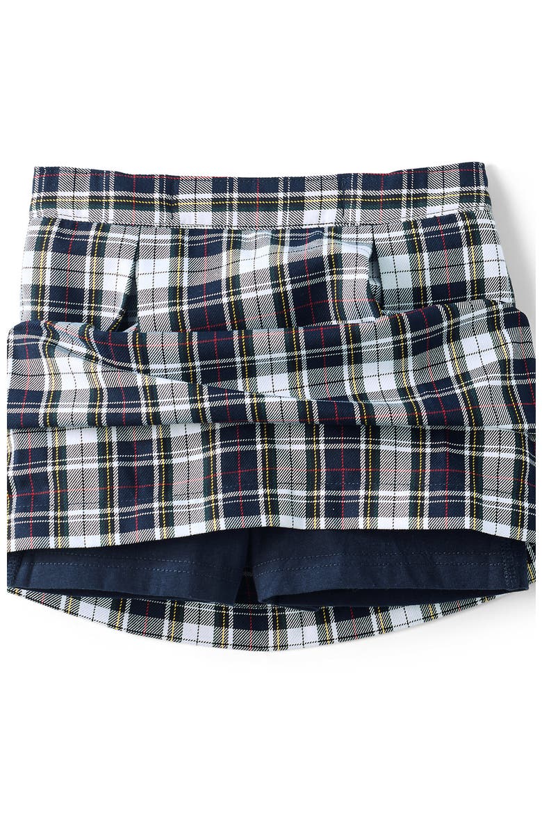 School Uniform Girls Plaid Skort Top of Knee, Alternate, color, Classic Navy Multi Plaid