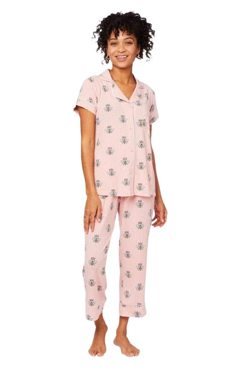 Pima Knit Holiday Capri Set