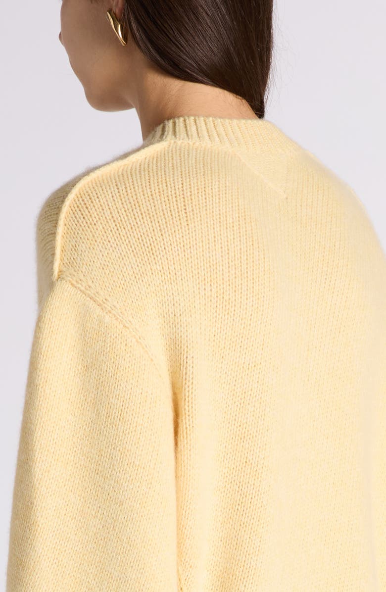 Bottega Veneta Twisted V-Neck Cashmere Sweater, Alternate, color, 9311 Butter