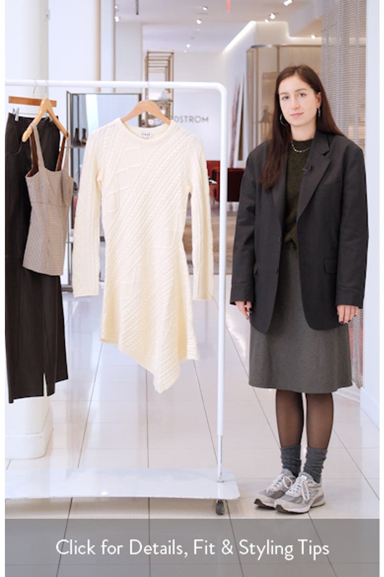 Eva Long Sleeve Cable Stitch Sweater Dress video
