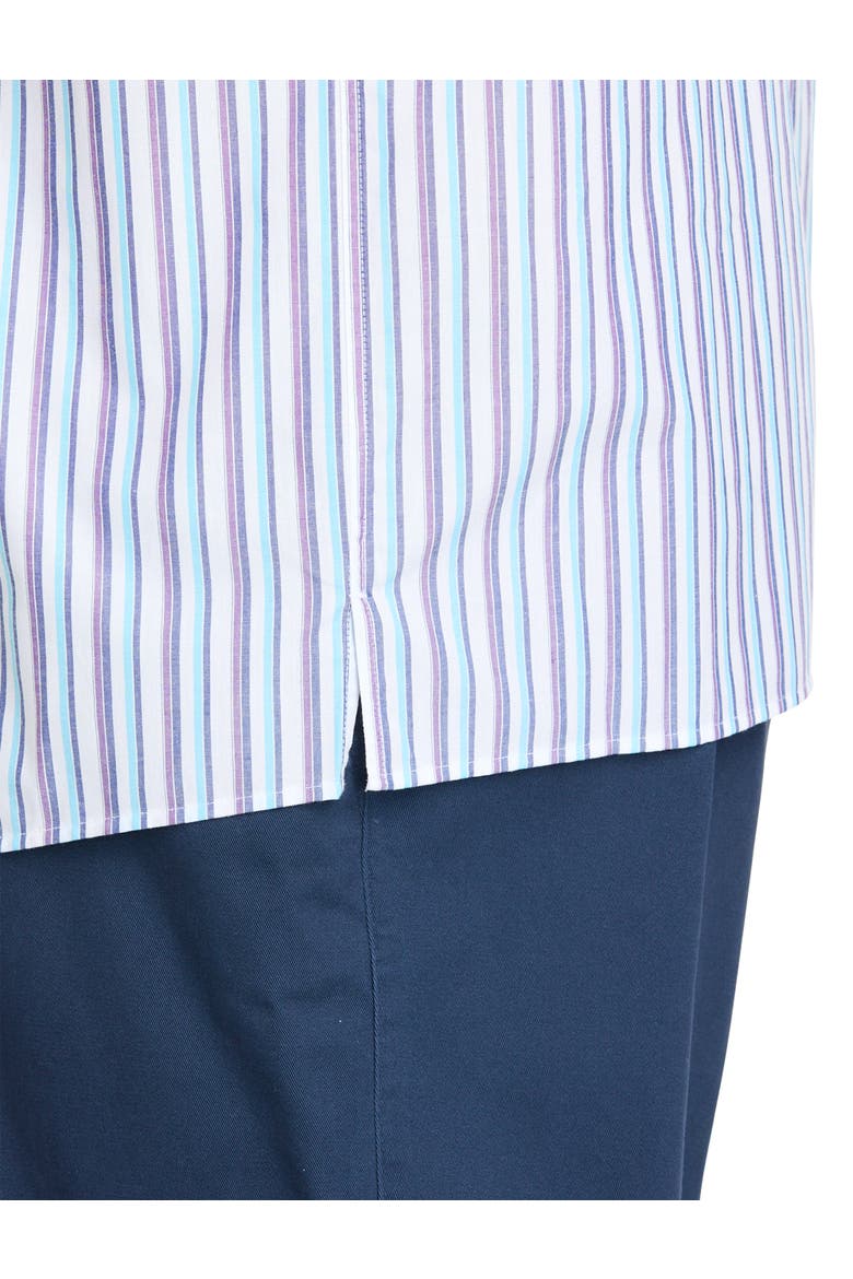 Big & Tall Easy-Care Striped Sport Shirt V2, Alternate, color, MULTI