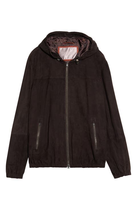 Goat Suede Zip Hoodie