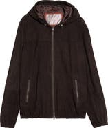 Herno Goat Suede Zip Hoodie