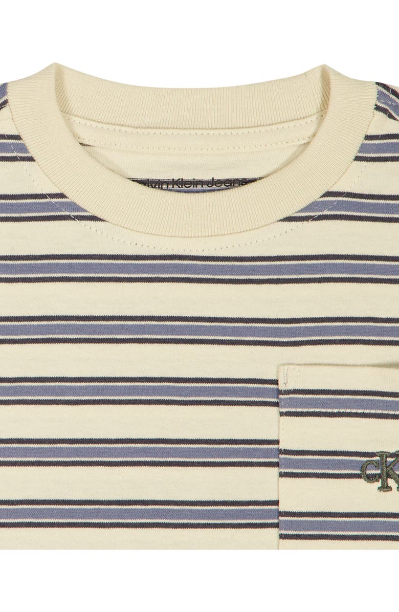 Calvin Klein Kids' Stripe Pocket T-Shirt & Cargo Shorts Set, Alternate, color, Purple Multi