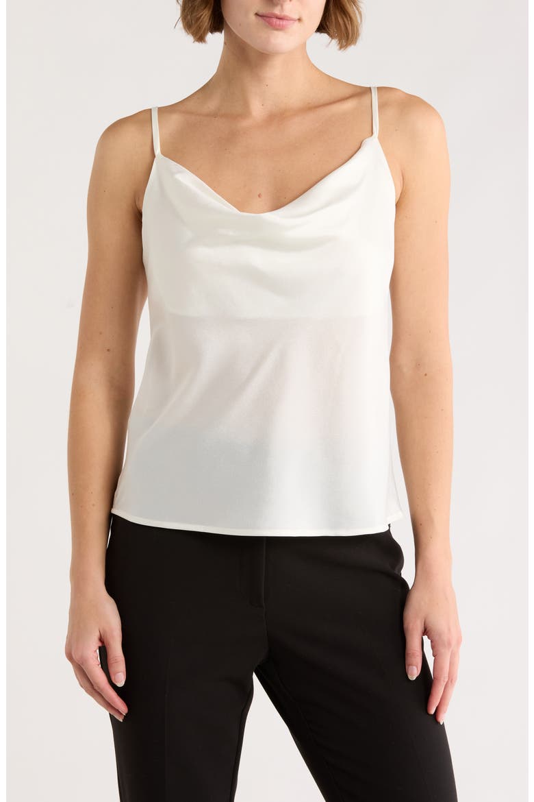 Cowl Neck Satin Camisole, Main, color, VANILLA