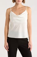matty m. Cowl Neck Satin Camisole
