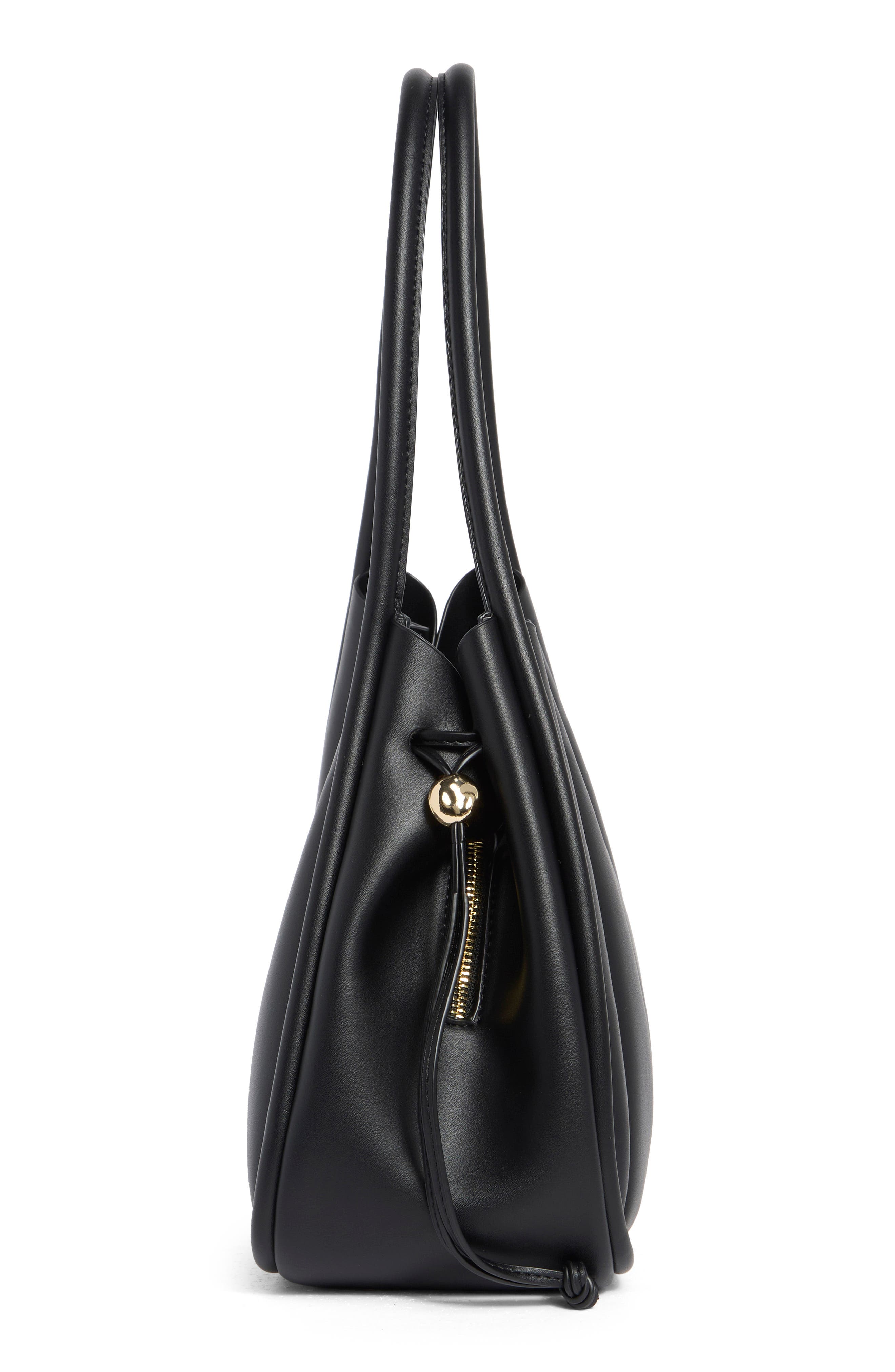 Sophia Faux Leather Hobo, Alternate, color, BLACK SMOOTH