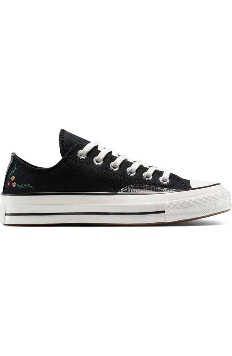 Converse Chuck 70 Floral Canvas Low Top Sneaker, Alternate, color, Black/ Vintage White