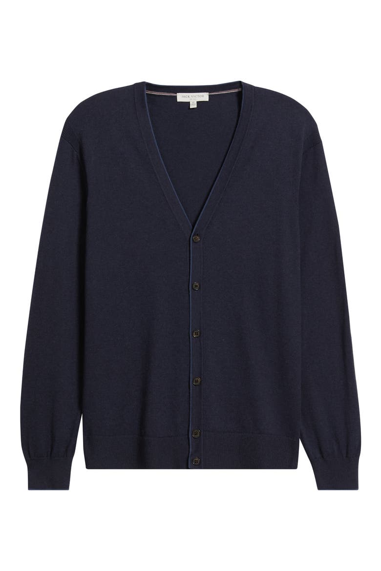 Charleston Cotton & Cashmere Cardigan, Alternate, color, NAVY