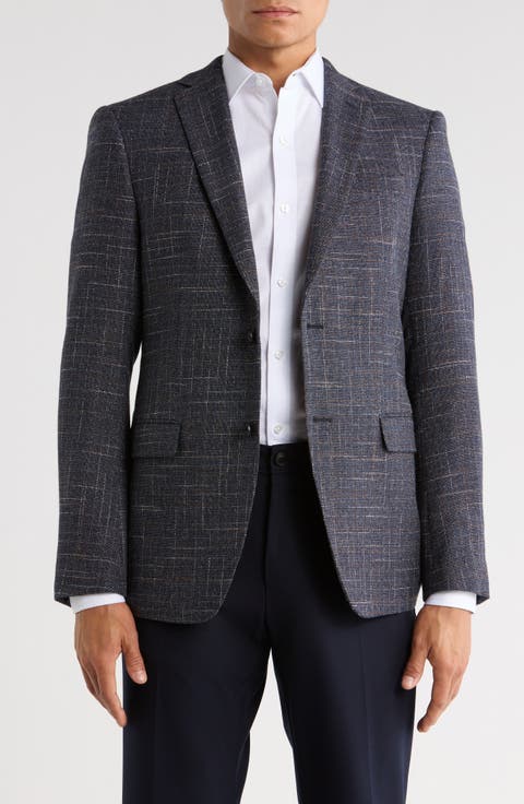 Plaid Knit Sport Coat