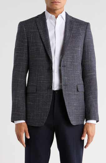 John Varvatos Star USA Plaid Knit Sport Coat