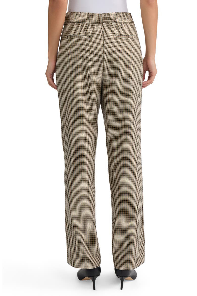 Houndstooth High Waist Pants, Alternate, color, NATURAL CAMEL MULTI