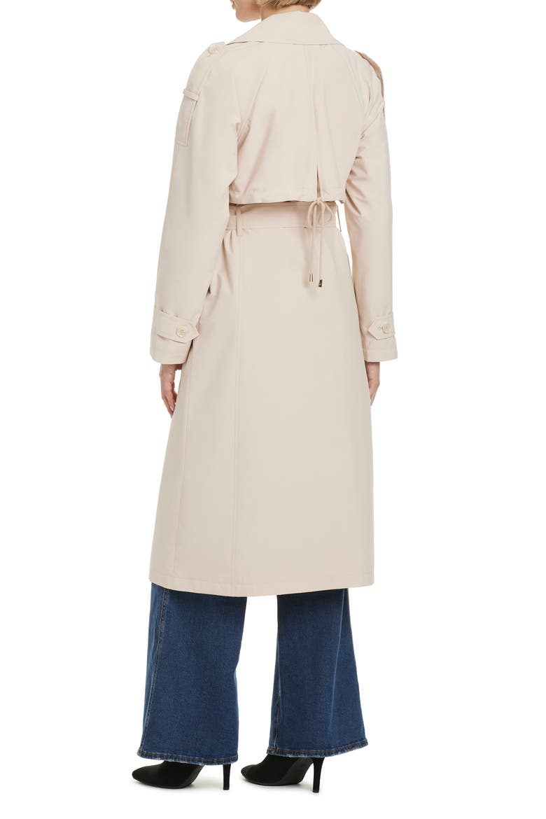 Water Resistant Double Breasted Trench Coat, Alternate, color, CHAMPAGNE