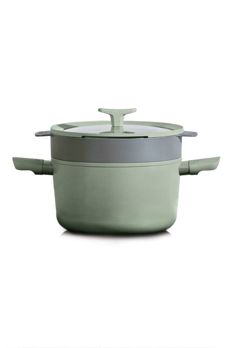 Leo Balance 4.6-Quart Nonstick Covered Stockpot, Alternate, color, SAGE