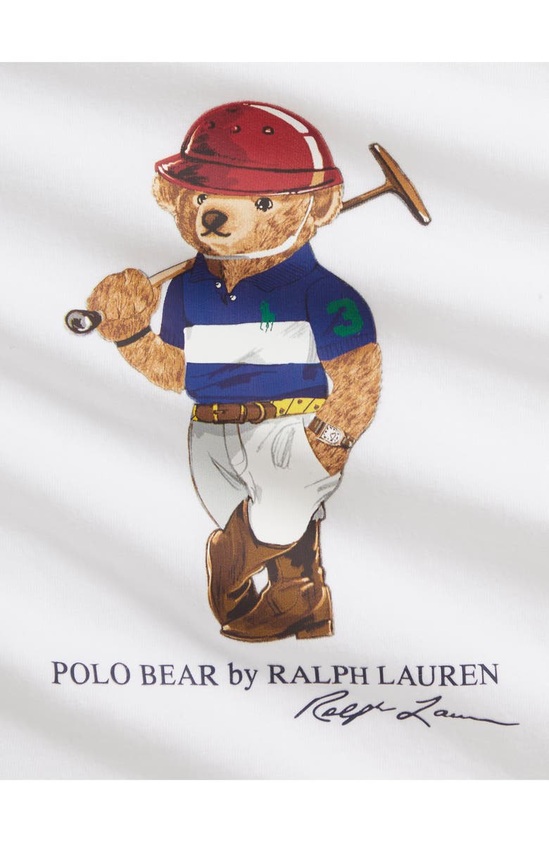 Ralph Lauren Polo Bear Long Sleeve Top & Joggers Set, Alternate, color, White