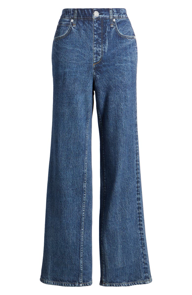 rag & bone Miramar Fleece Terry Wide Leg Sweatpant Jeans, Alternate, color, 