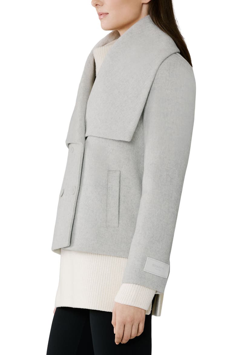 Tala Double Breasted Wool Blend Coat, Alternate, color, STONE BLUE HEATHER