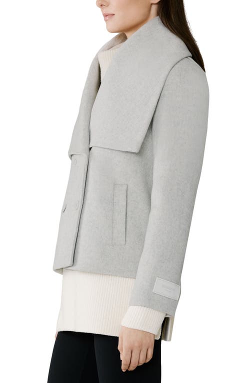Soia & Kyo Tala Double Breasted Wool Blend Coat In Gray