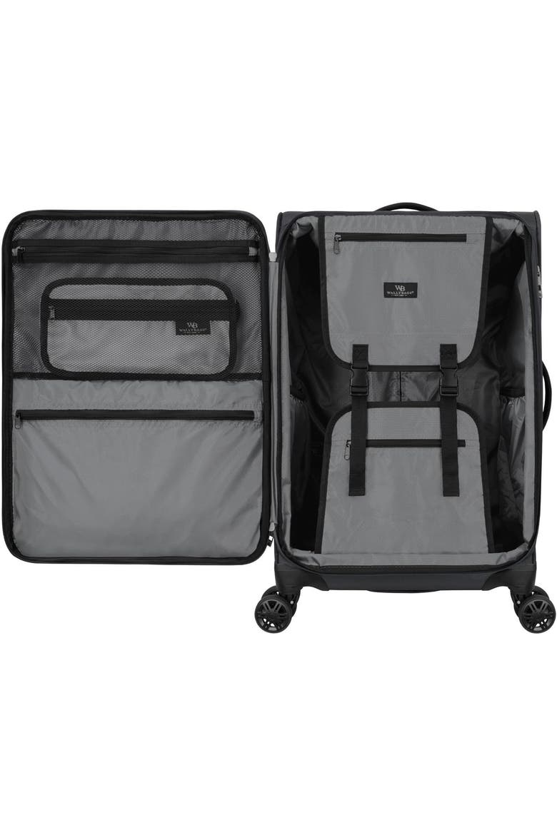 Stratford Softside 25" Medium Checked Spinner Luggage, Alternate, color, Graphite