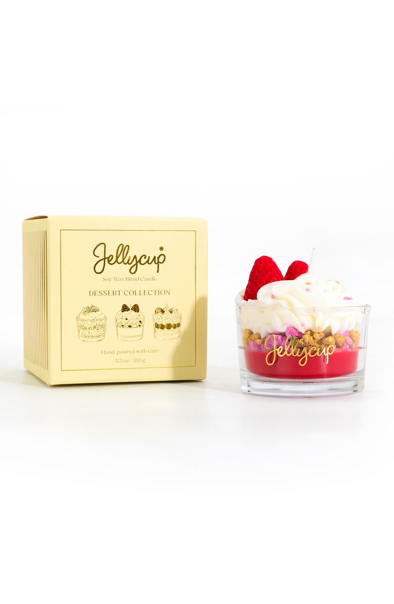 Jellycup Dessert Cup Soy Wax Candle Strawberry Cream, Alternate, color, Strawberry Cream