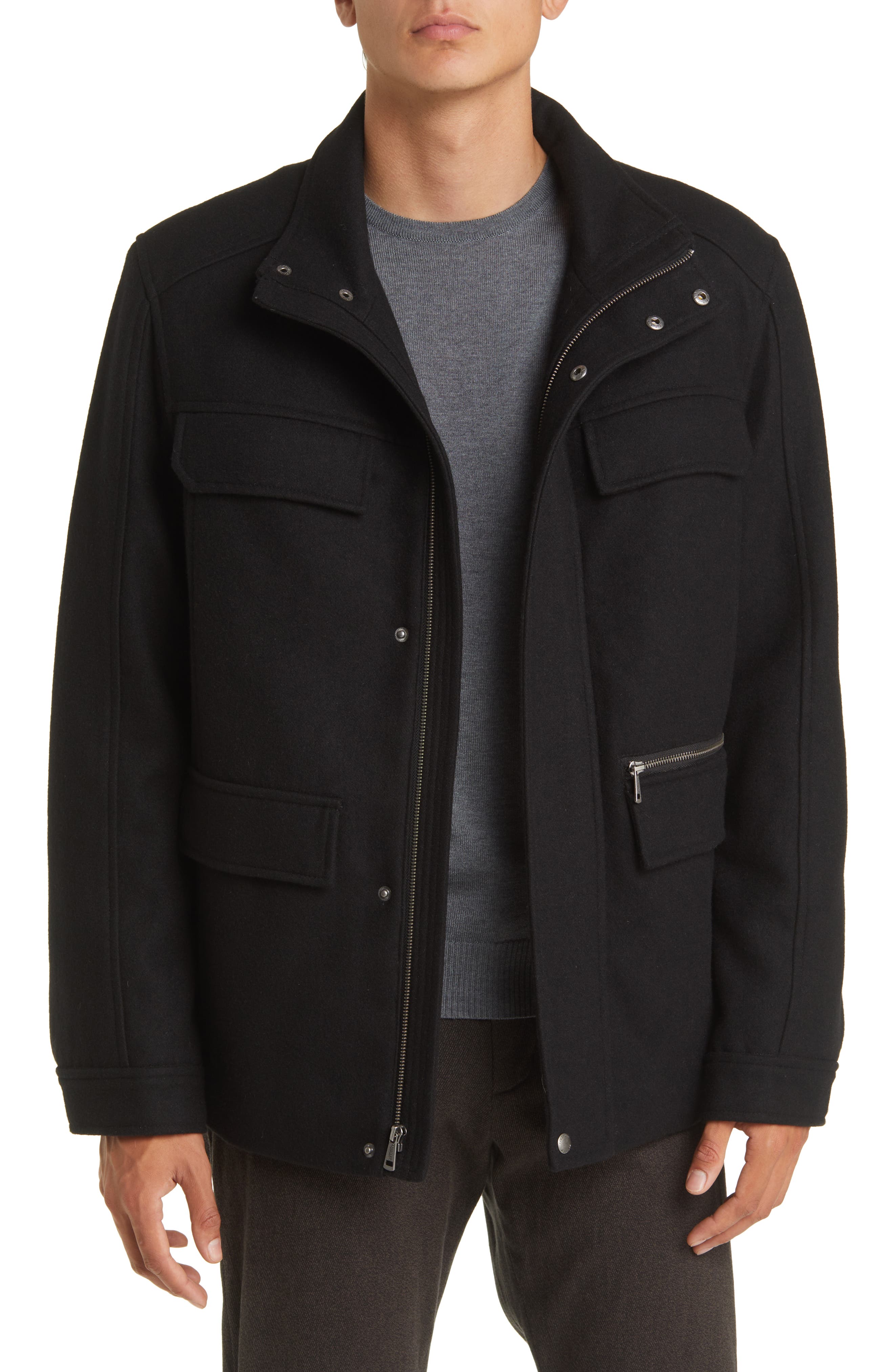 Cole Haan Signature Melton Wool Blend Field Coat