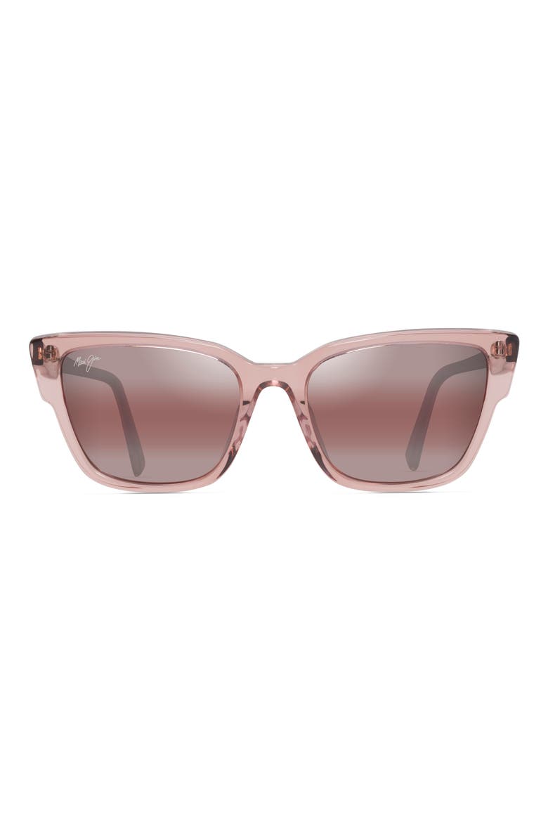 Kou 55mm Polarized Cat Eye Sunglasses, Main, color, TRANSLUCENT PINK