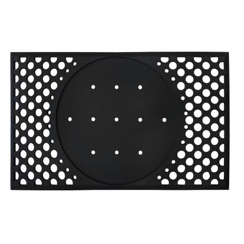 Rubber 27 X 43.5" Rectangle Entrance Mat For Round Core Insert Mat