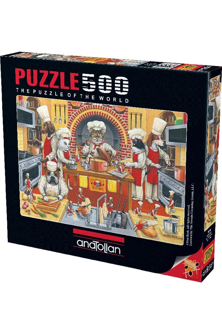 Kool Kat Kuisine 500 piece Jigsaw Puzzle for Adults, Alternate, color, Multicolor