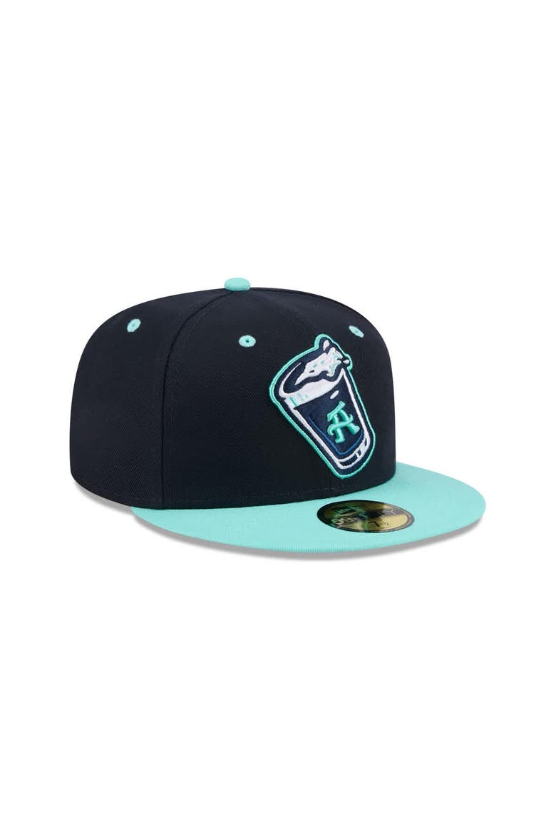Men's New Era  Navy Asheville Tourists Theme Nights 59FIFTY Fitted Hat, Alternate, color, Navy