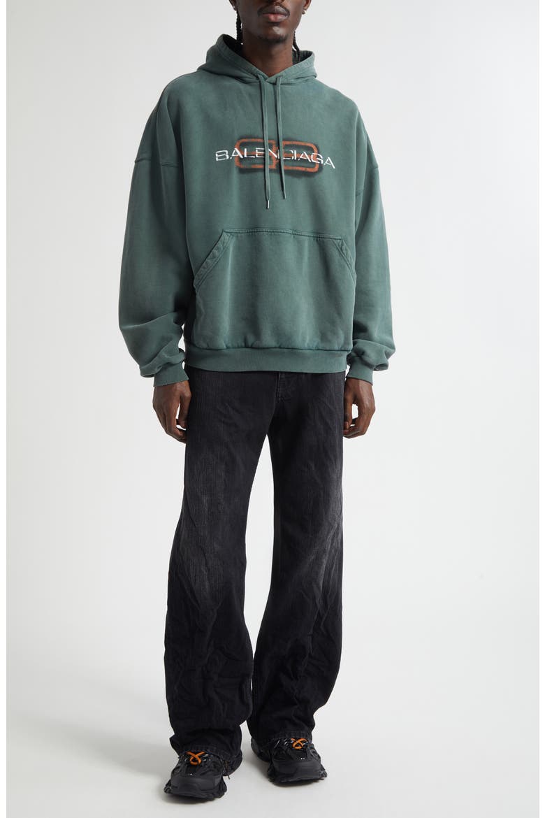 Large Fit BB Icon Stencil Graphic Hoodie (Men) | Nordstrom