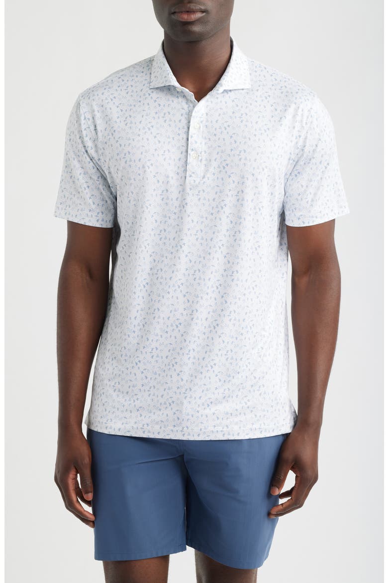 Penguin Party Featherweight Performance Polo, Main, color, DUSTY BLUE