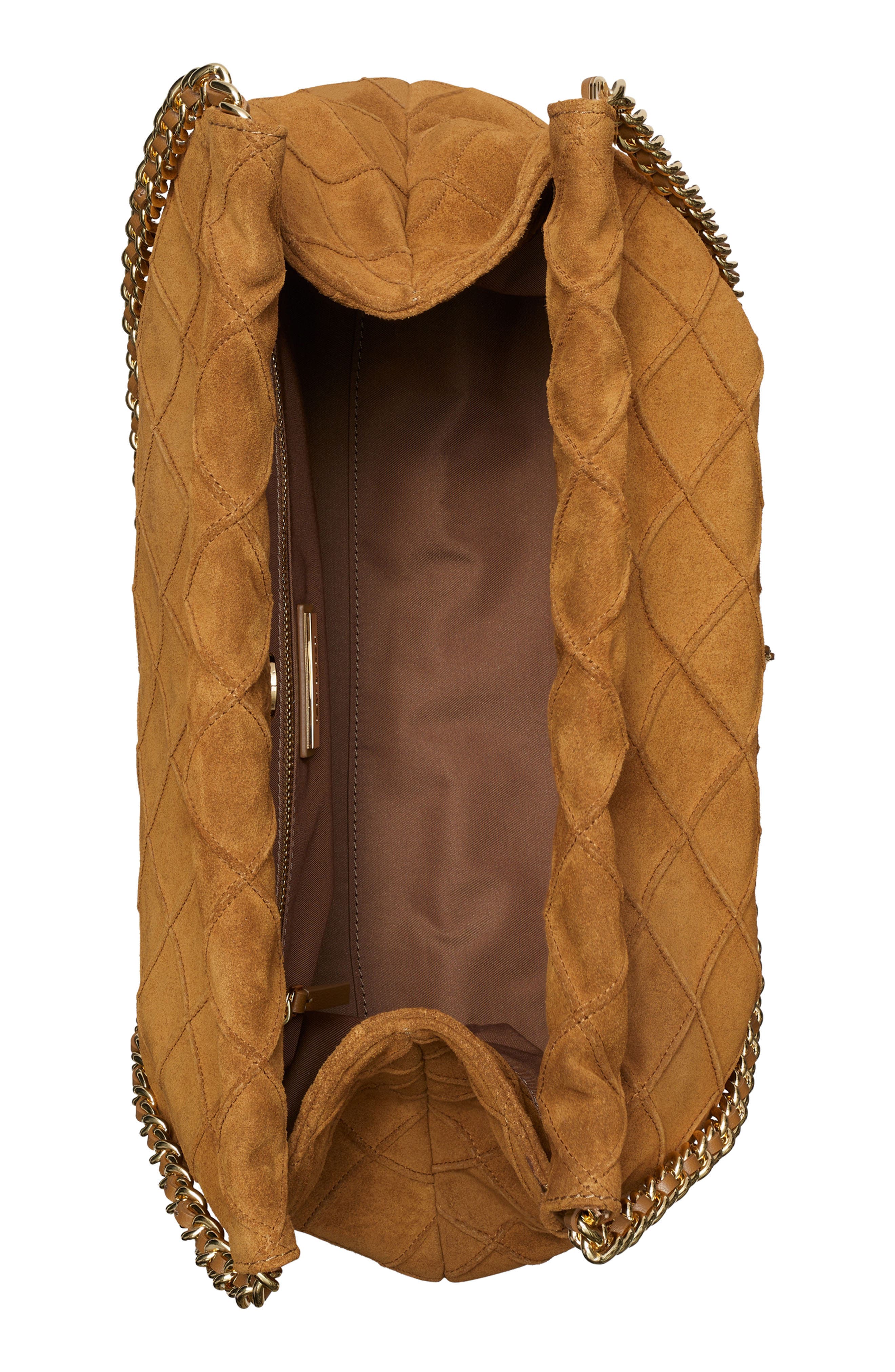 Tory Burch Fleming Soft Suede Hobo Bag, Alternate, color, 