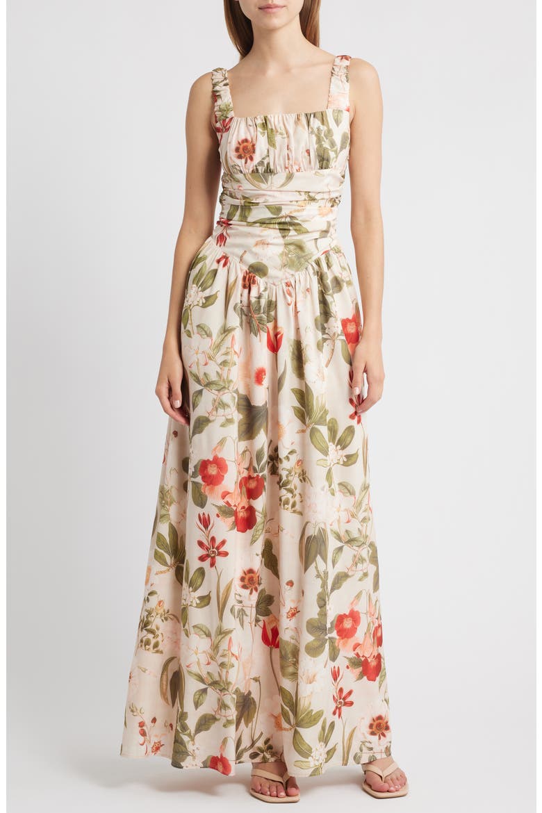 Cameron Floral Maxi Cocktail Dress, Main, color, MULTI FLORAL