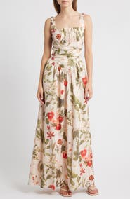 Lulus Cameron Floral Maxi Cocktail Dress