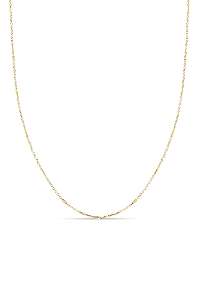 Zoë Chicco 14k Gold Cable & Bar Chain Necklace, Main, color, 