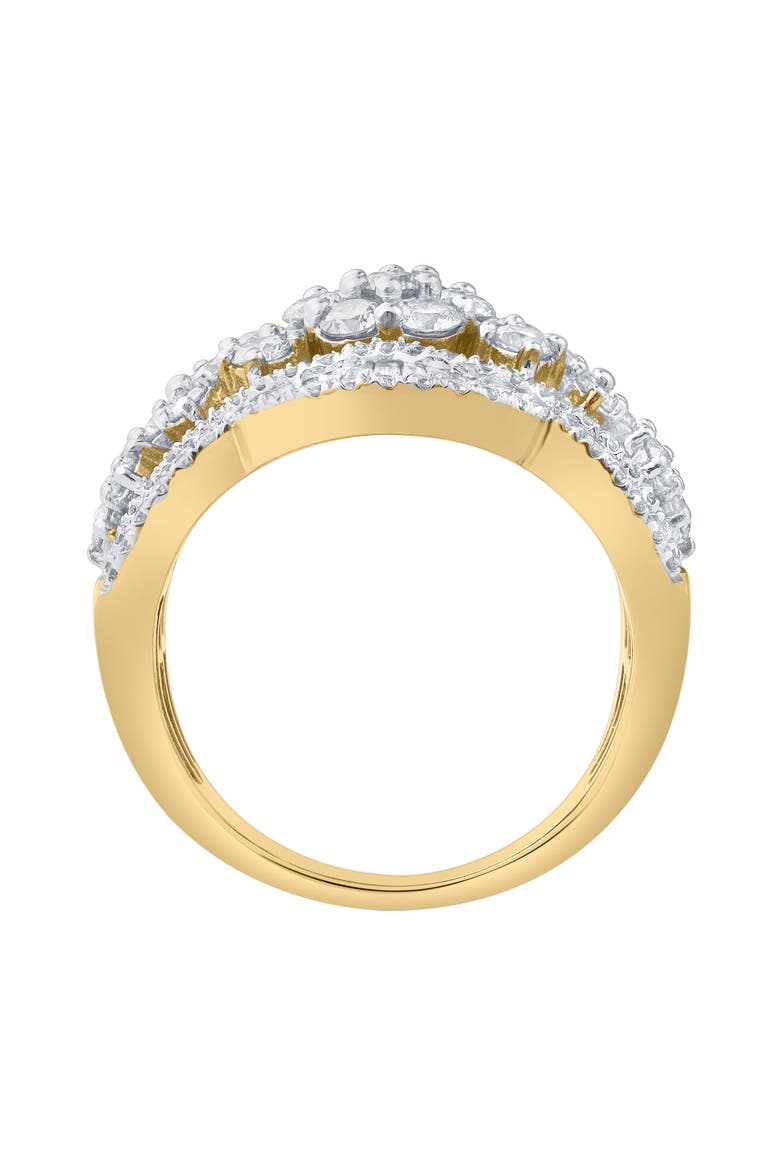 Mariselle 2.00 Cts Natural Diamond Cluster 14K Gold Ring, Alternate, color, 14K Yellow Gold