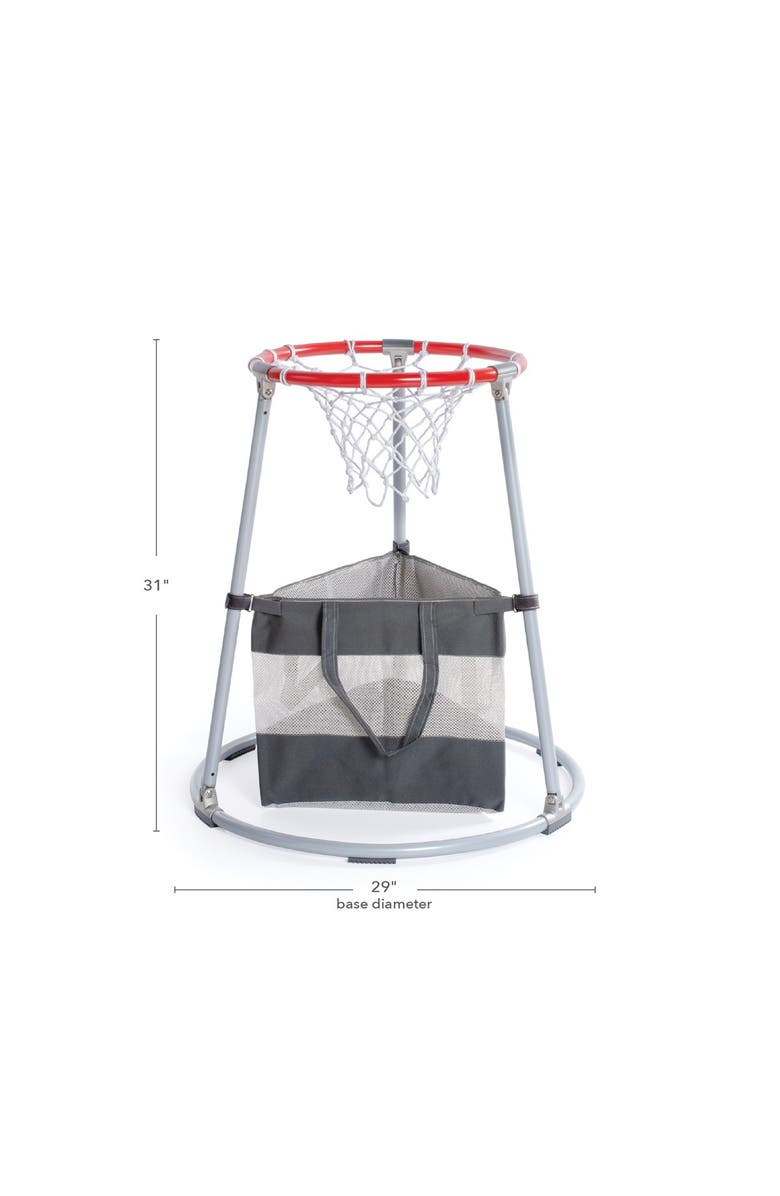 Kaplan Early Learning Company Toddler Basketball Hoop with Storage Bag, Alternate, color, Gray