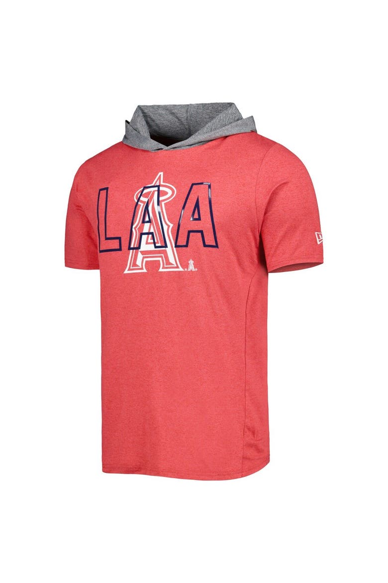 Men's New Era Red Los Angeles Angels Team Hoodie T-Shirt, Alternate, color, Red