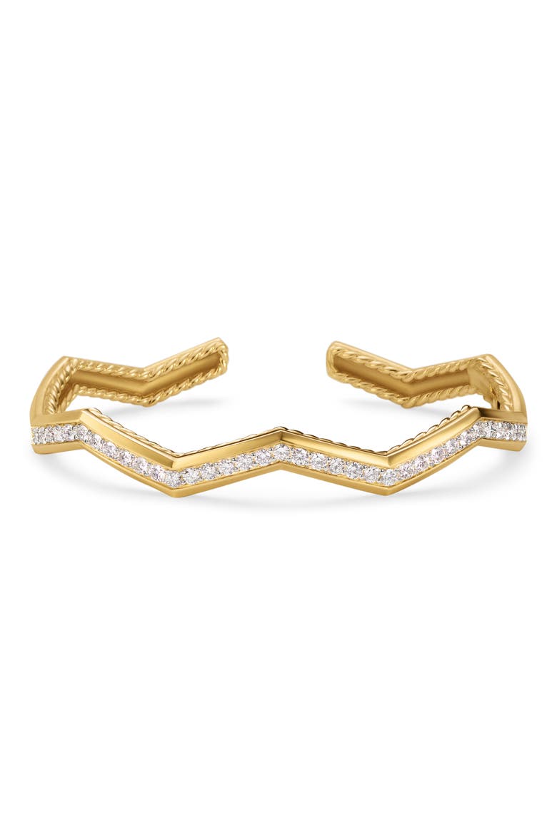 Zig Zag Stax Cuff Bracelet, Alternate, color, 18K YELLOW GOLD