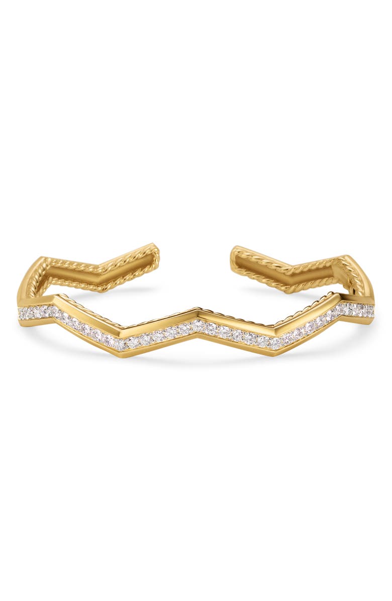 David Yurman Zig Zag Stax Cuff Bracelet, Alternate, color, 18K Yellow Gold