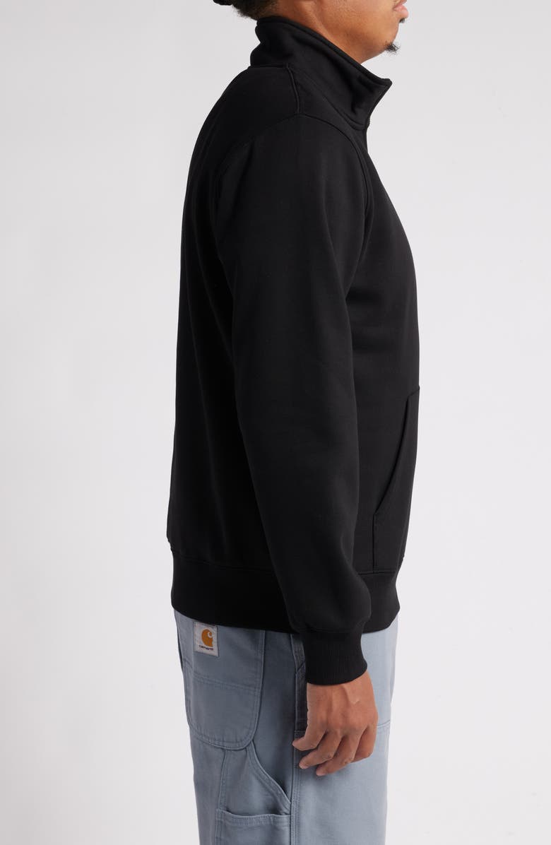 Carhartt Work In Progress Chase Quarter Zip Pullover, Alternate, color, Black / Gold