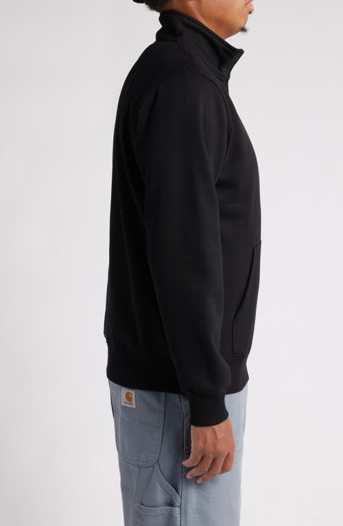 Carhartt Work In Progress Chase Quarter Zip Pullover In Black