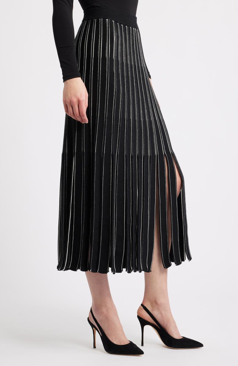 BOSS Fatrina Pleated Midi Skirt, Alternate, color, Black