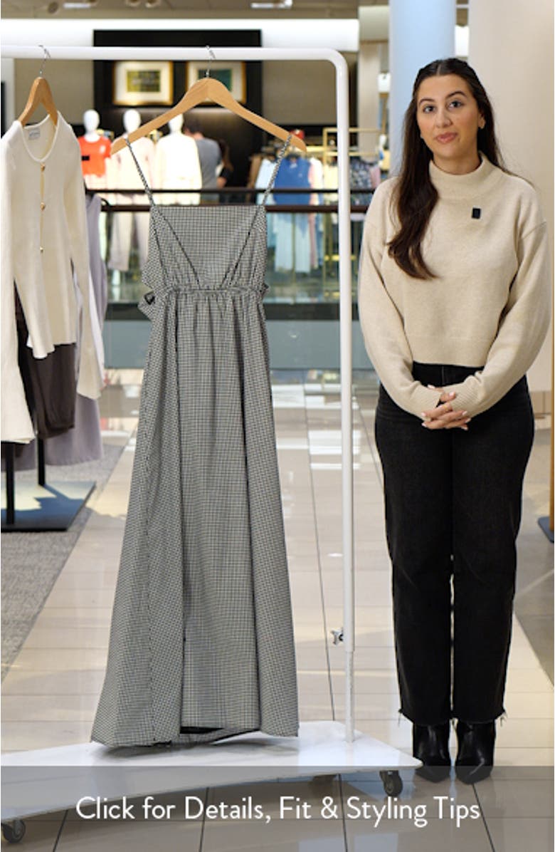 Serene Gingham Tie Back Sleeveless Maxi Dress, sales video thumbnail