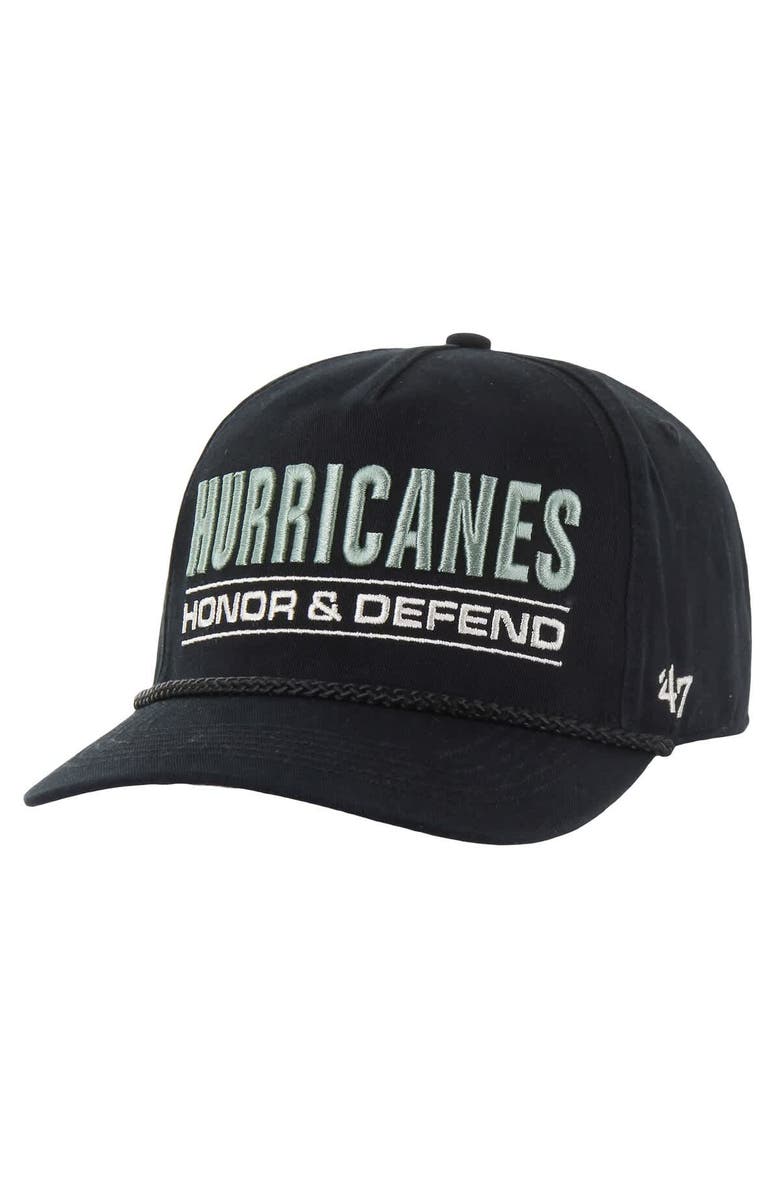 '47 Men's '47 Black Carolina Hurricanes OHT Military Appreciation Homeland Honor and Defend Hitch Adjustable Hat, Alternate, color, Black