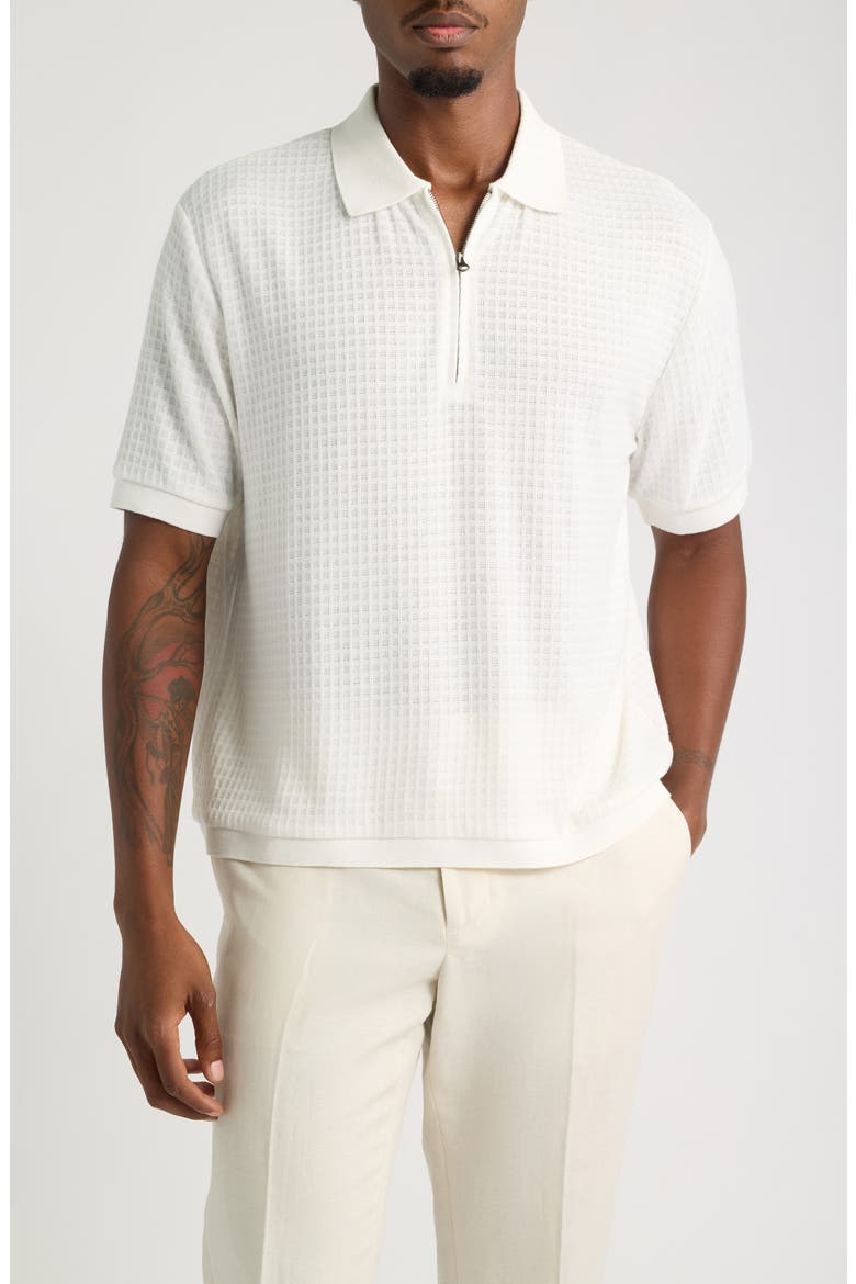 Victor Micro Check Polo, Main, color, WHITE
