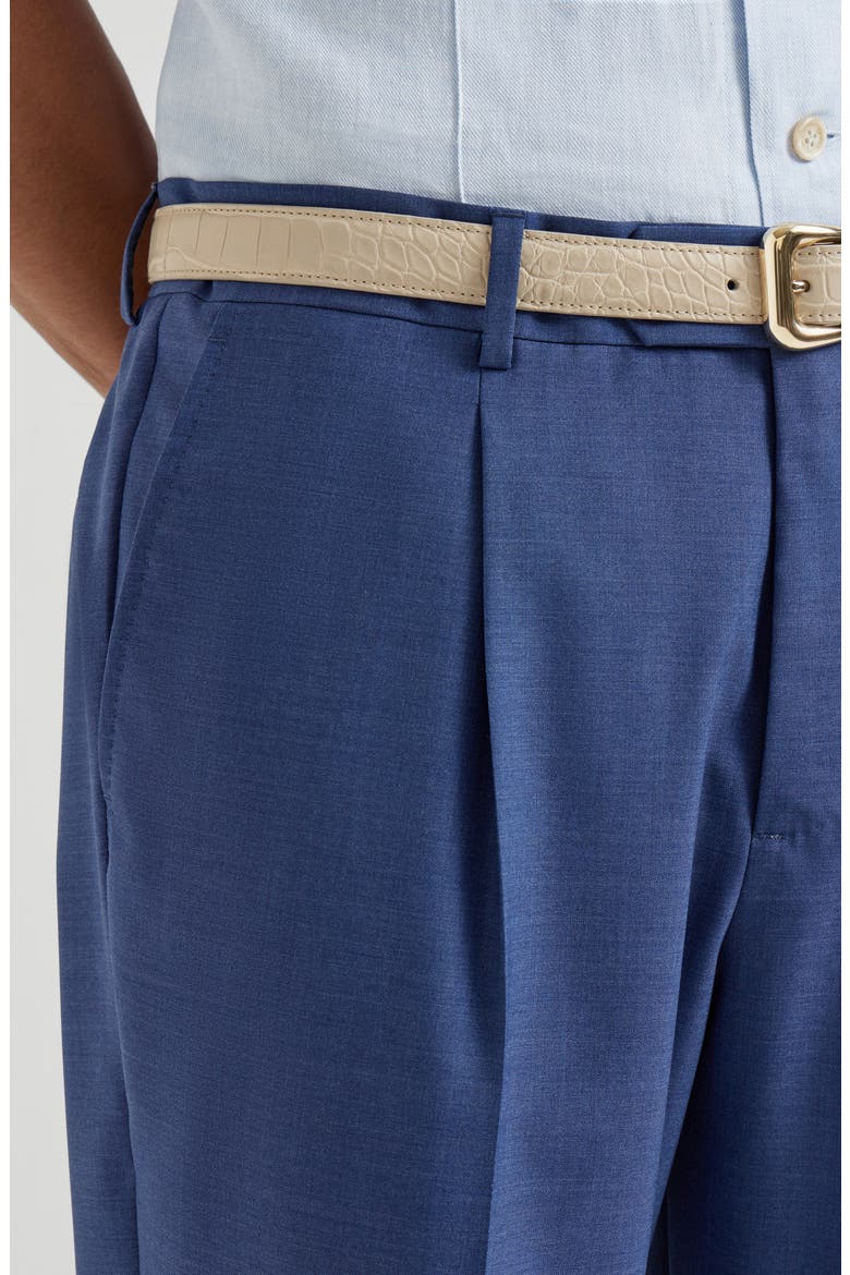 Trousers with pleats, Alternate, color, Royale Blue